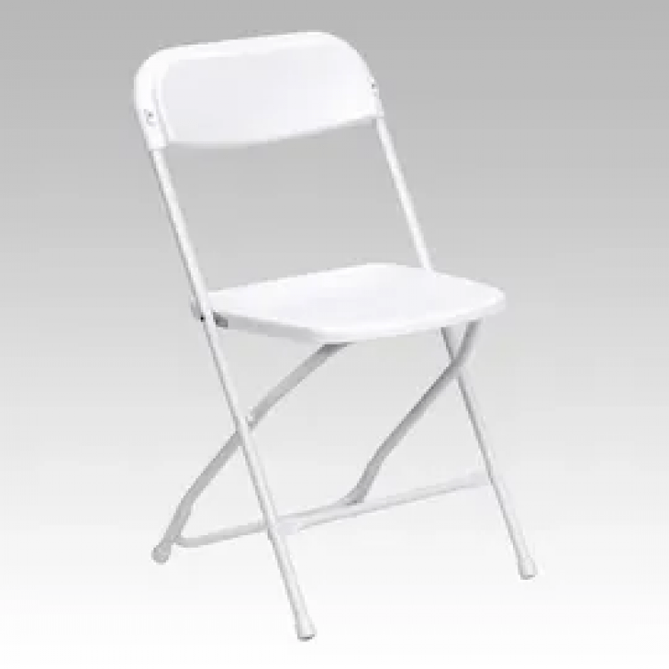 White Metal Folding Chairs