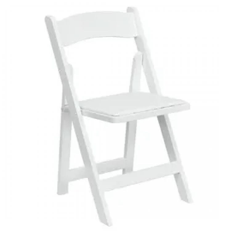 White Wooden w/ Padded Seat